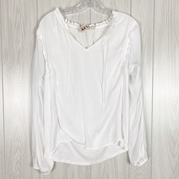 Dolan | White Miramar Ruffled Peasant Blouse Size Small - Picture 1 of 11